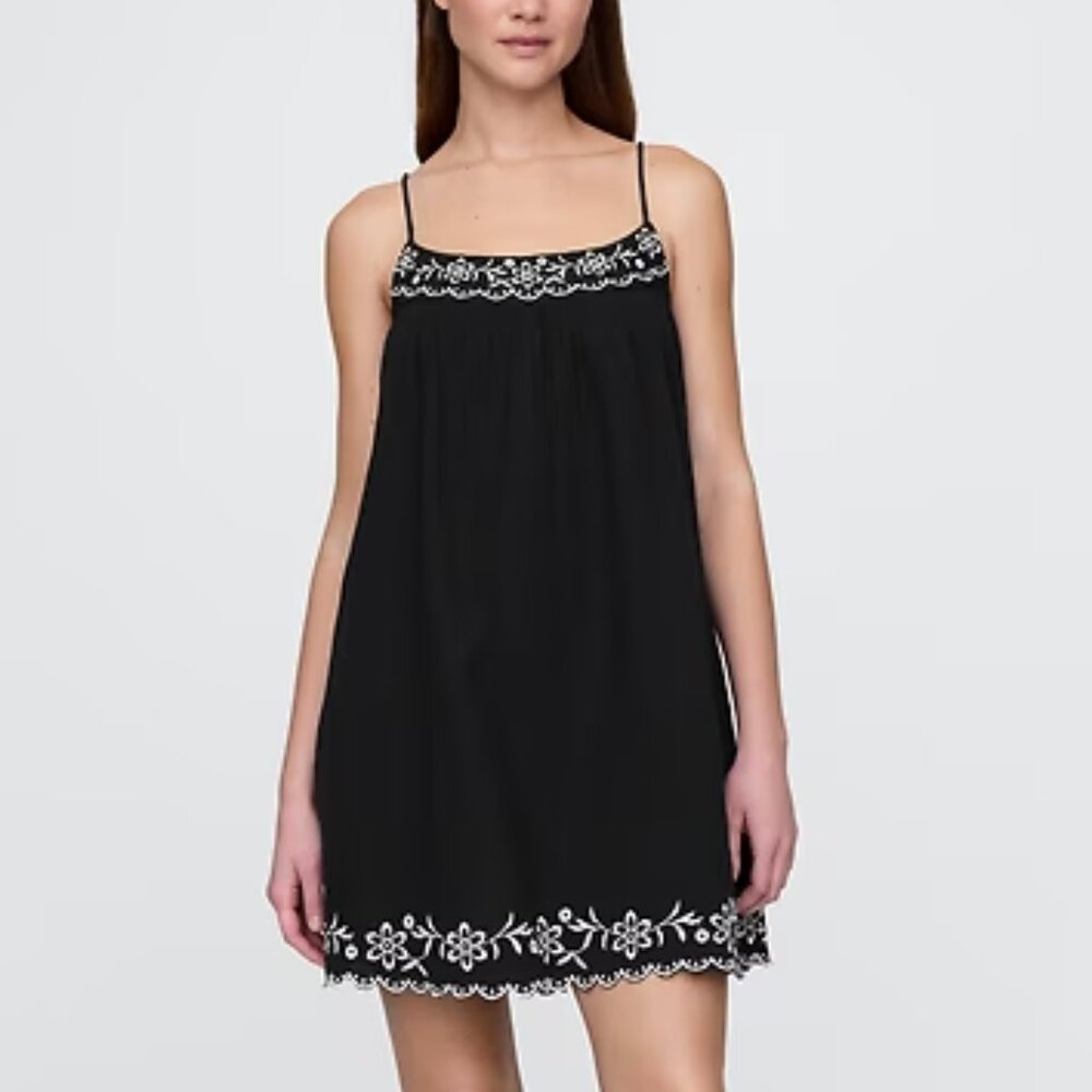 GAP Cotton Embroidered Swing Dress - NWT
